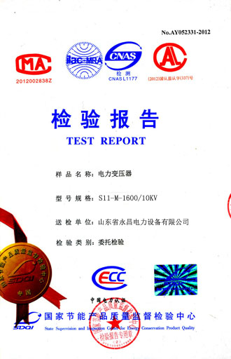 贵州电力变压器检测合格报告